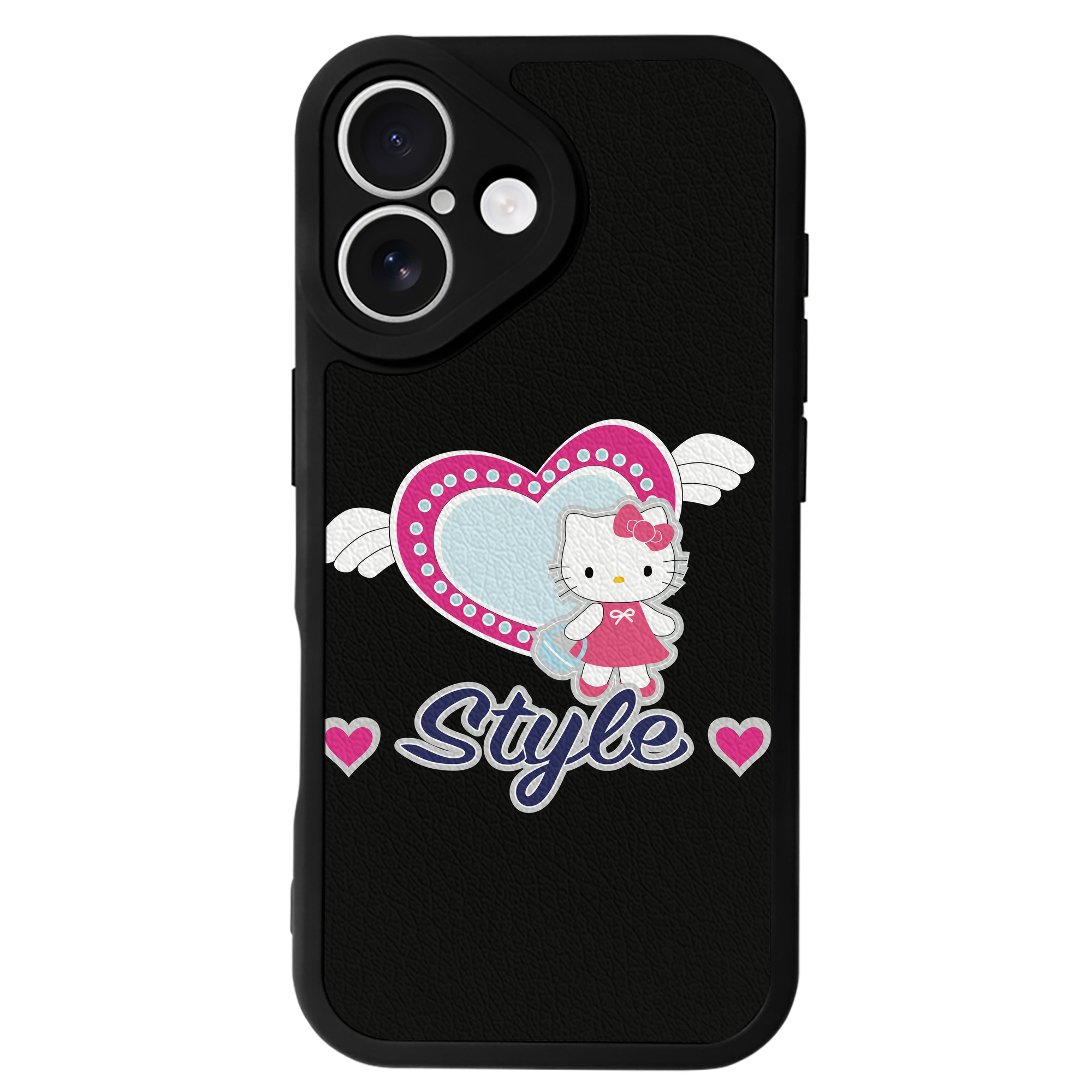 （画像用） Hello Kitty ハローキティ 【iPhone 16シリーズ対応】シリコンスマホケース（レザー調） 材質：シリコン
